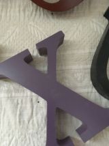 Lot 5 lettres en bois pour décoration.