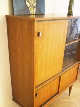 Meuble rangement vitrine vintage scandinave 60's