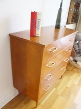 Commode vintage scandinave pieds compas 60's