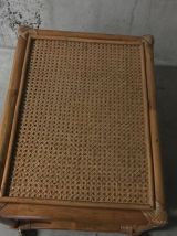 Table basse en rotin années 60