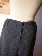 Jupe grise chiné Made in France Vintage