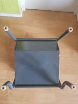 Table de chevet des années 50 tiroir bois et chassis métal 