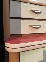 Meuble cuisine formica vintage de marque "Chatelain" 1960