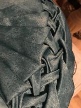 Coussin rond en coton plissé effet satiné 40cm