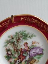 Assiette dinette porcelaine coll scene galante fragonard