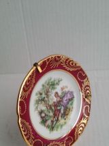 Assiette dinette porcelaine coll scene galante fragonard