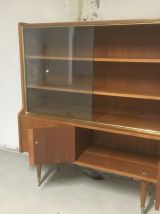 Meuble vitrine vintage pieds compas 1960's