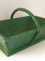 Panier cueillette en bois vert 