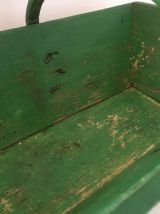 Panier cueillette en bois vert 