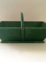 Panier cueillette en bois vert 