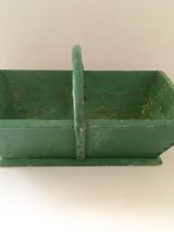 Panier cueillette en bois vert 