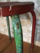 Tabouret atelier industriel métal 