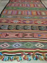 kilim couloir multicolore fait à la main 