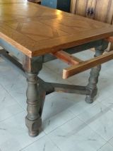 Table à rallonge en chêne de style vintage. Long max.284*84