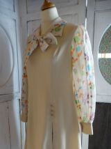 Robe vintage 1970 imprimé fleurs taille 38