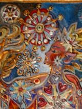 3 gravures contemporain artistique sur aluminium signé M; CA