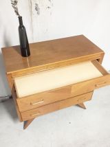 Commode vintage scandinave pieds compas 60's