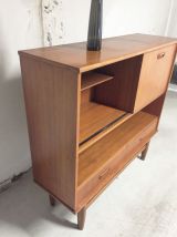 Meuble vitrine vintage scandinave en teck années 60
