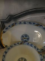 Vintage Ancien 5 plat en porcelaine de limoge art déco 
