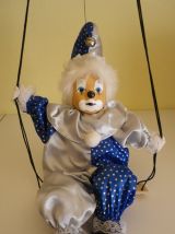 Collection de 8 Clowns Porcelaine et Tissu