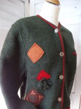 Veste femme Autrichienne marque Giesswein T40 pure laine bou