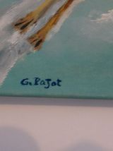 4 peintures huile sur toile 