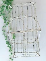 Ancien panier à verres en fil de fer