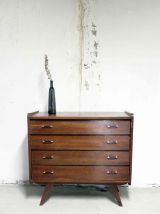 Commode vintage scandinave pieds compas 60's