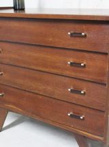 Commode vintage scandinave pieds compas 60's