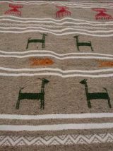 Kilim gris fait à la main en laine 