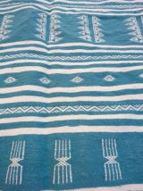 Tapis rouge berbère en pure laine 