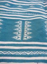 Tapis rouge berbère en pure laine 