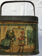 Boite en métal forme panier 