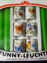 Petits bougeoirs décor papillon