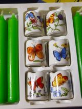 Petits bougeoirs décor papillon