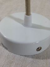 Suspension Art déco verre de Clichy jaune moutarde