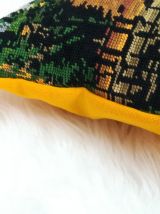 Coussin canevas paysage lac de montagne