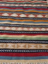 Tapis kilim berbère multicolore fait main 145cm*100cm