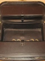 ancien sac cuirs médecin signé emdee schell