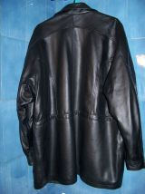 veste 3/4 cuir noir T58