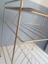 table vintage range-vinyles, porte-revues