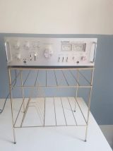 table vintage range-vinyles, porte-revues