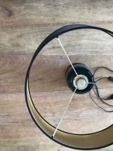 Grande lampe en céramique avec abat-jour noir et or