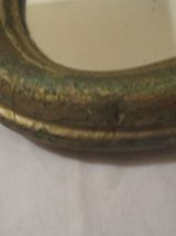 miroir coquille bois doré