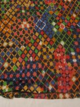 robe motif cubes vintage 70