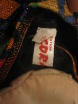 robe motif cubes vintage 70