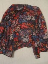 chemise motif fleurs vintage 70