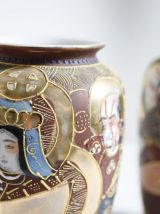 paire de vases porcelaine Satsuma vintage