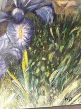 Tableau - Peinture à l'huile - Les Iris