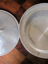 Légumier en aluminium martelé années 50/60 - Design Italien 